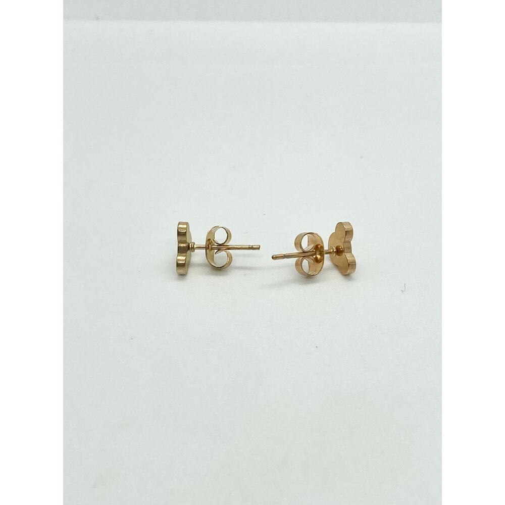 Yellow Gold Stainless Steel Mickey Mouse Silhouette Stud Earrings - Picture 4 of 9